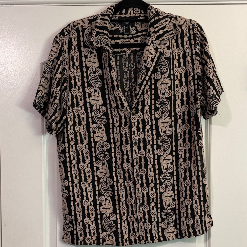 Forever 21 Black and Tan Casual Shirt